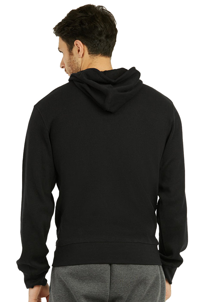 Men's Waffle Fabric Pullover Sweater Hoodie