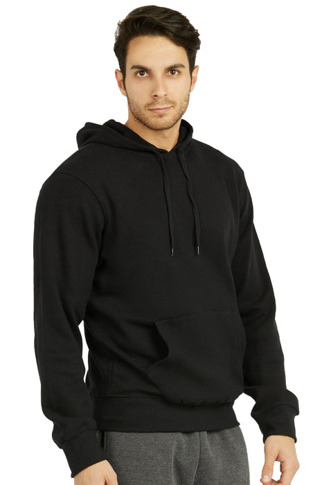 Men's Waffle Fabric Pullover Sweater Hoodie