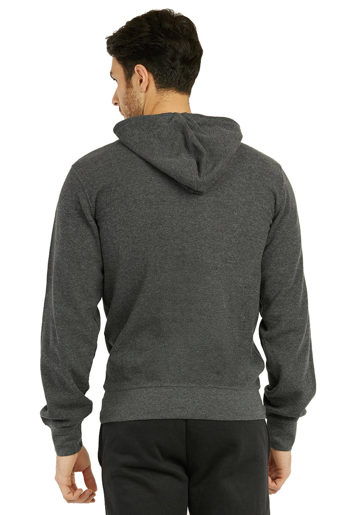 Men's Waffle Fabric Pullover Sweater Hoodie
