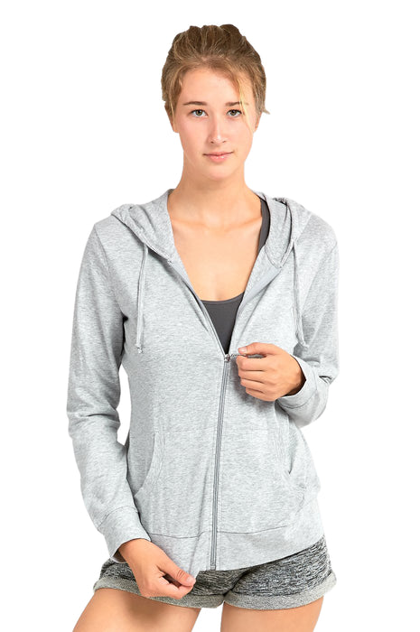 Women's Thin Zip-Up Hoodie Jacket