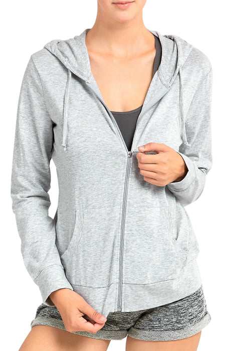 Women's Thin Zip-Up Hoodie Jacket
