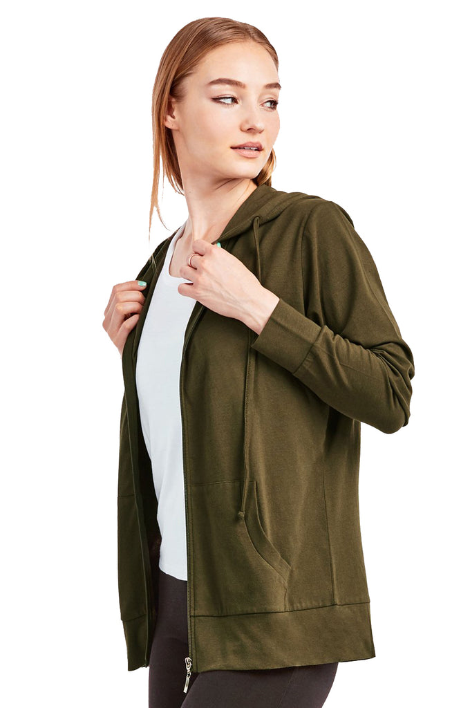 Women's Thin Zip-Up Hoodie Jacket
