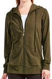 Women's Thin Zip-Up Hoodie Jacket