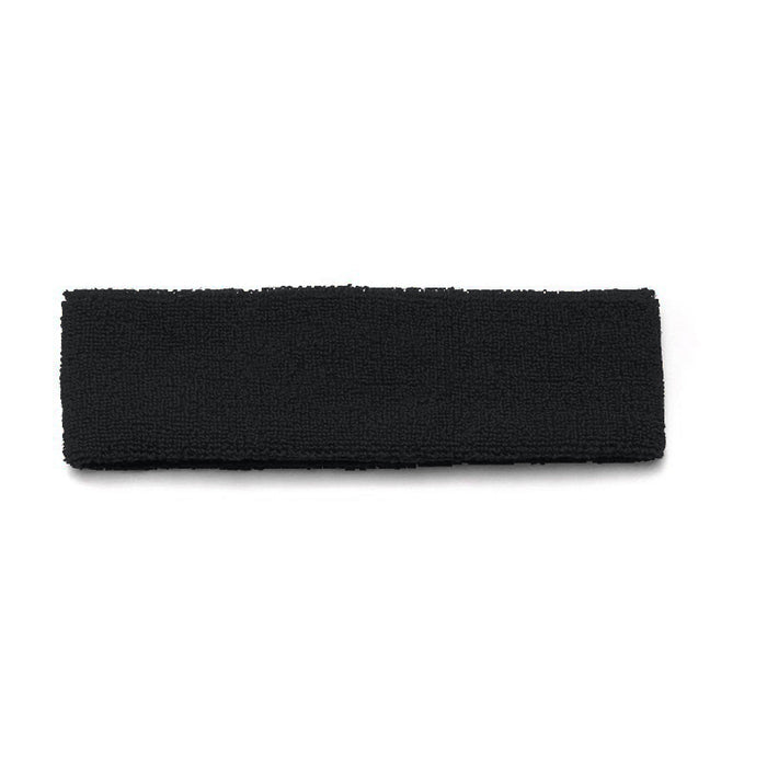 12 Pack Sport Headbands Black   Headbands Wholesale