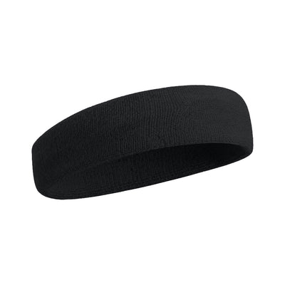12 Pack Sport Headbands Black   Headbands Wholesale