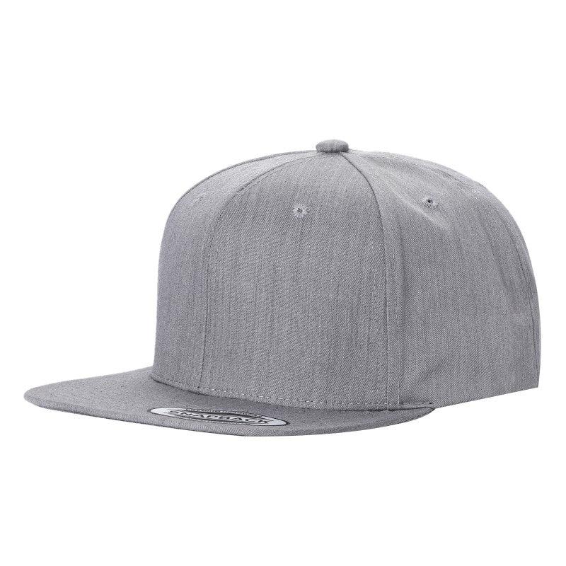 Heather Grey Snap Back Hat Cap Flat Brim