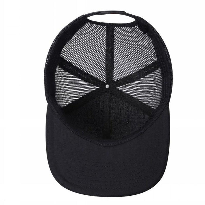 Inside Trucker Mesh Hat Cap 6 panel, Flat Brim