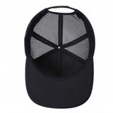 Inside Trucker Mesh Hat Cap 6 panel, Flat Brim