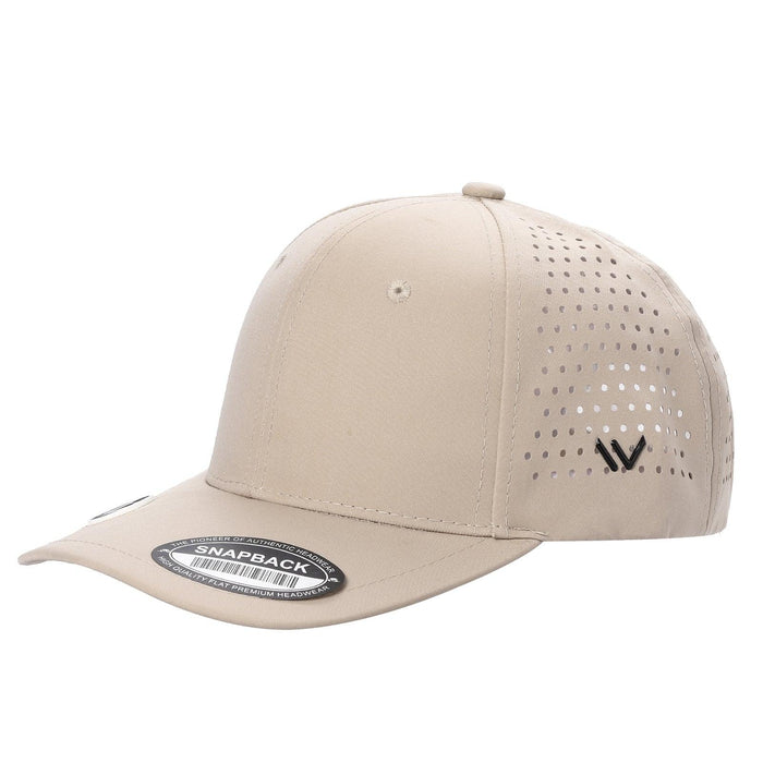 Khaki Trucker Mesh 6-Panel Waterproof Laser Vented Golf Hat Cap