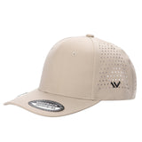 Khaki Trucker Mesh 6-Panel Waterproof Laser Vented Golf Hat Cap