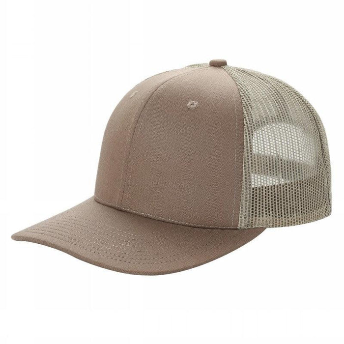 Khaki Trucker Mesh Hat Cap Curved Brim