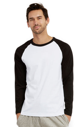Men's Long Sleeve Baseball Tee Shirt