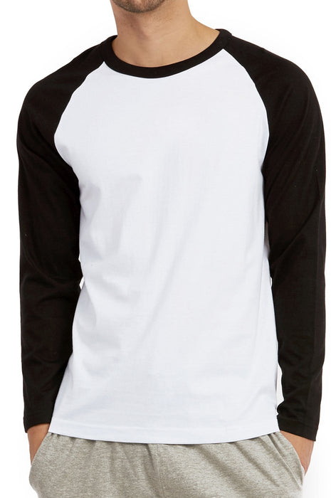 Bella 3000 Mens Jersey Long Sleeve Baseball Tee Deep Heather