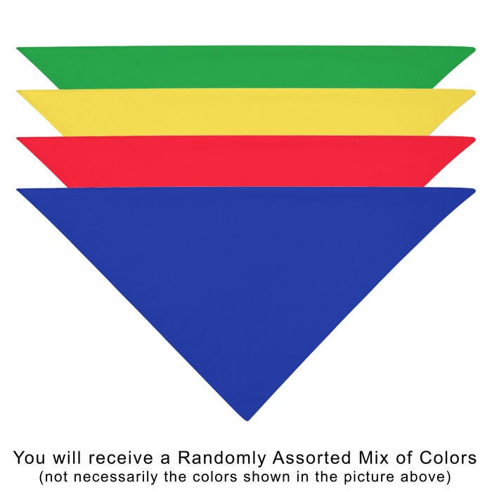 12 Pack COTTON Dog Bandanas Solid Regular (30 by 20 in) Black Dog Bandanas Wholesale