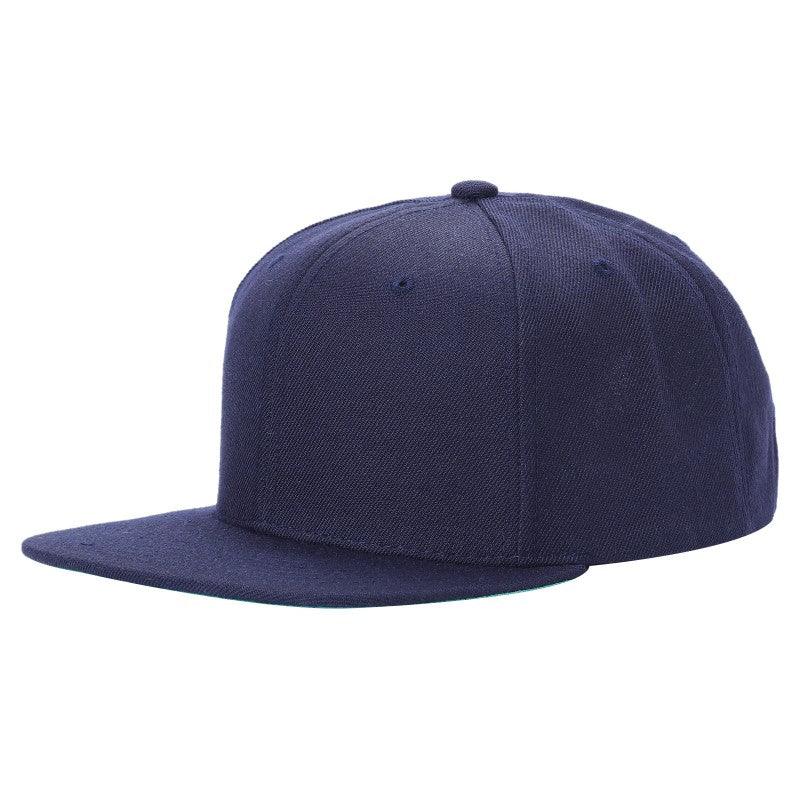 Navy Blue Snap Back Hat Cap Wool