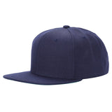 Navy Blue Wool Snap Back Hat Cap