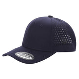 Navy Trucker Mesh 6-Panel Waterproof Laser Vented Golf Hat Cap