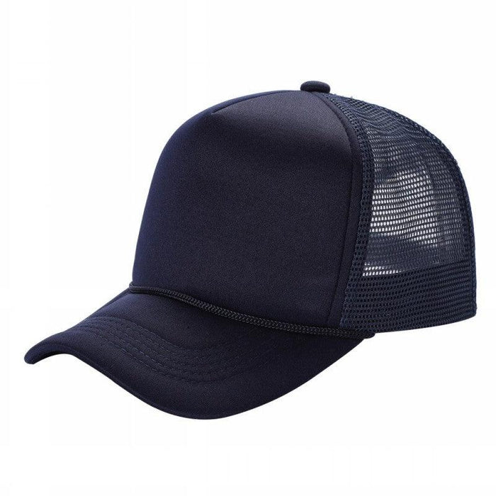 Navy Trucker Mesh Hat Sponge Cap Curved Brim