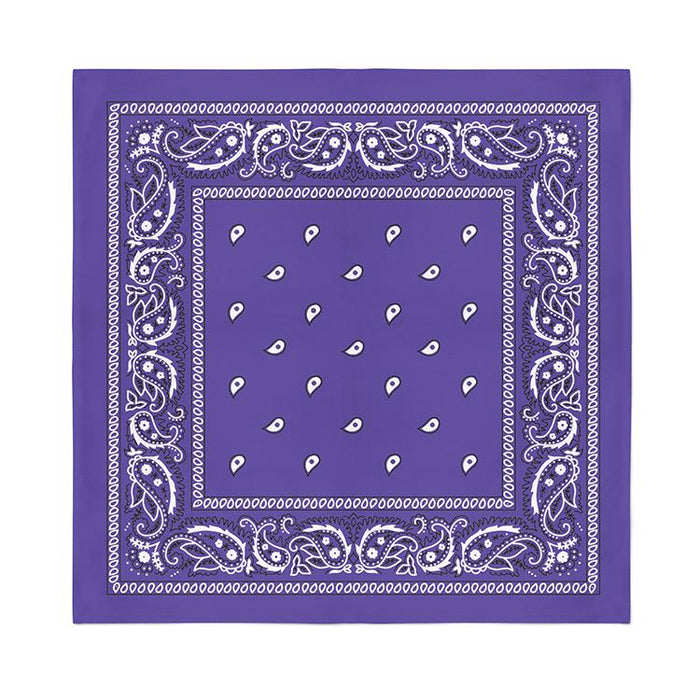 12 Pcs COTTON Bandanas Bulk Wholesale - Paisley or Solid (Sold per Dozen) - BandanasWholesale