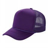 Purple Trucker Mesh Hat Sponge Cap Curved Brim