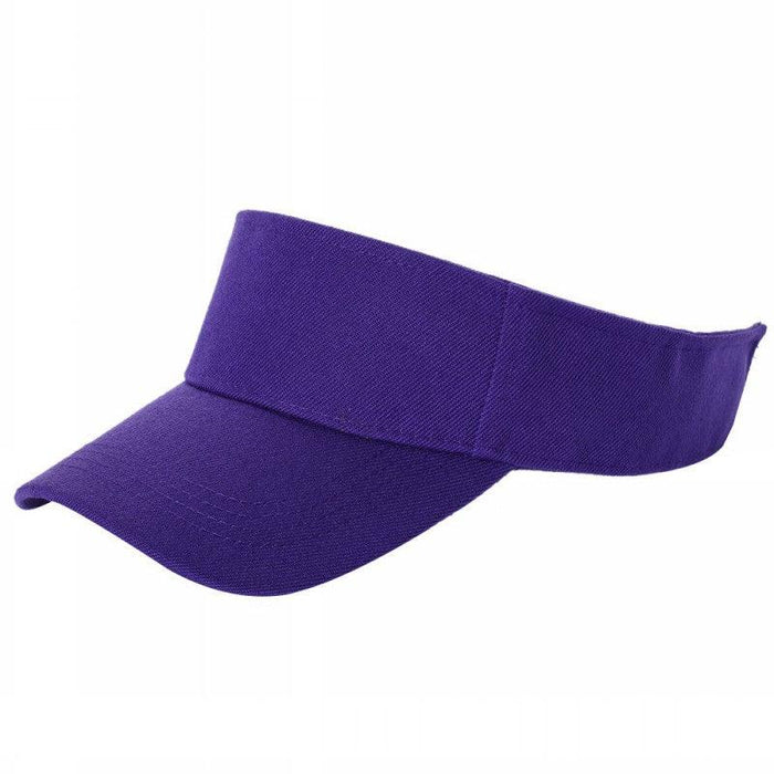 Purple Velcro Sun Visor Hat Cap