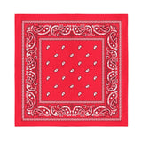 12 Pcs COTTON Bandanas Bulk Wholesale - Paisley or Solid (Sold per Dozen) - BandanasWholesale