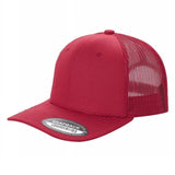 Red Trucker Mesh Hat Cap Curved Brim