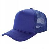 Royal Blue Trucker Mesh Hat Sponge Cap Curved Brim