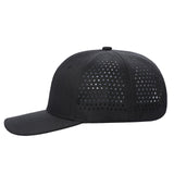 Side Trucker Mesh Hat Cap Laser Vented Curved Brim