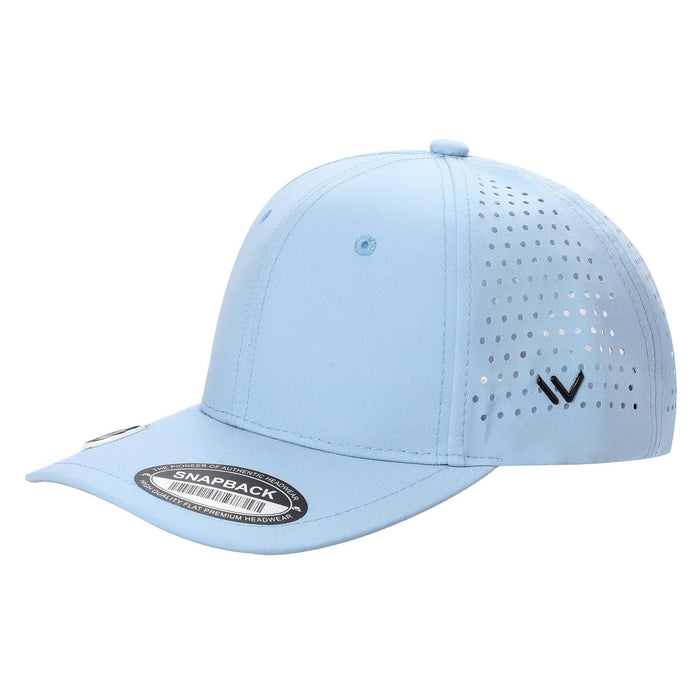 Sky Blue Trucker Mesh 6-Panel Waterproof Laser Vented Golf Hat Cap
