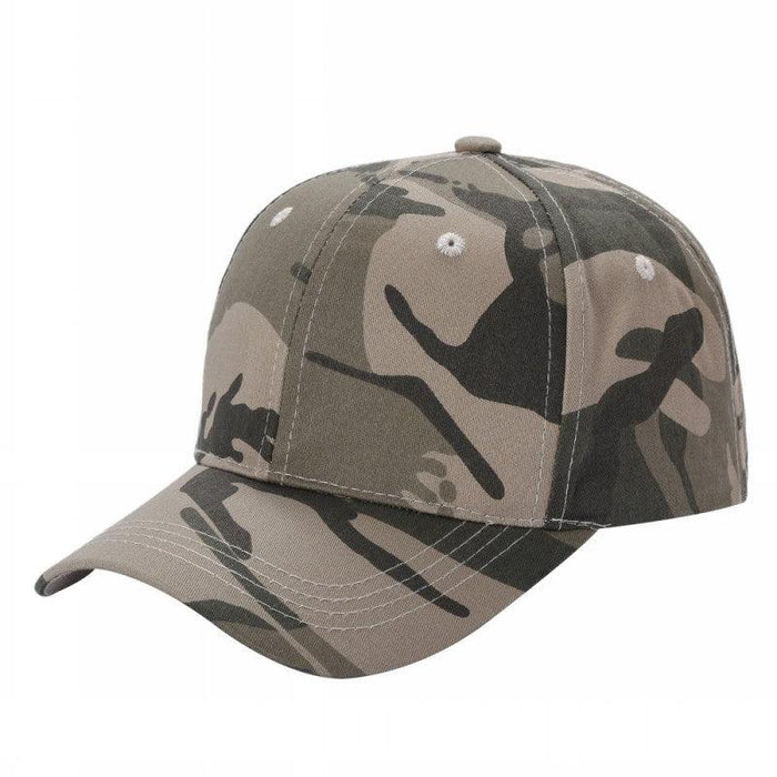 Velcro Hat Cap - Khaki Camouflage