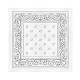 12 Pack POLYESTER Bandanas Solid 22 inches White Bandanas Wholesale