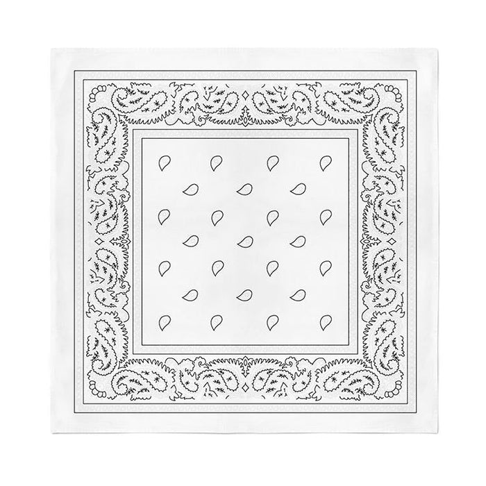 12 Pcs COTTON Bandanas Bulk Wholesale - Paisley or Solid (Sold per Dozen) - BandanasWholesale