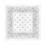 12 Pack POLYESTER Bandanas Solid 22 inches White Bandanas Wholesale