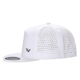 White Side Trucker Mesh 7 Panel Laser Vented Hat Cap