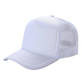 White Trucker Mesh Hat Sponge Cap for Kids