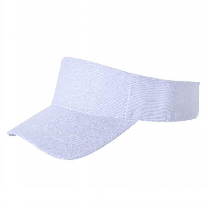 White Velcro Sun Visor Hat Cap