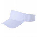 White Velcro Sun Visor Hat Cap