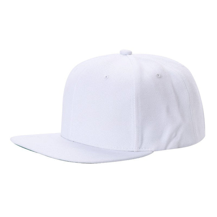 White Wool Snap Back Hat Cap