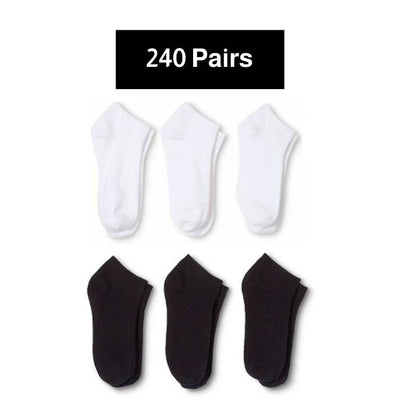 240 Pairs Low Cut Ankle Socks