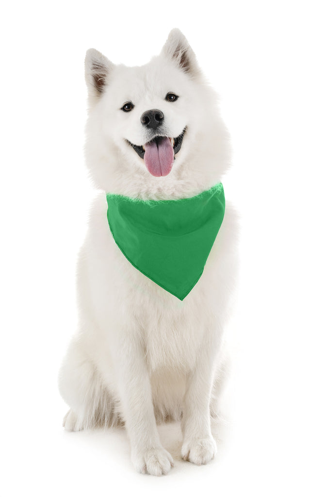 4 Pack Polyester Solid Dog Bandanas - Fast FREE Shipping