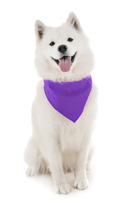 4 Pack Polyester Solid Dog Bandanas - Fast FREE Shipping