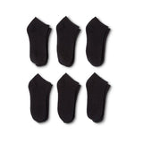 6 Pairs Low Cut Ankle Socks 6-8 Black  Socks Wholesale