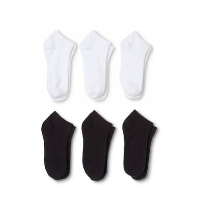 24 Pairs Low Cut Ankle Socks 6-8 Black  Socks Wholesale