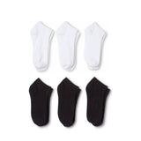 6 Pairs Low Cut Ankle Socks 6-8 Black  Socks Wholesale