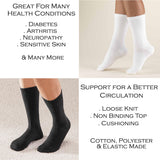 24 Pairs Diabetic Socks 9-11 Black  Socks Wholesale