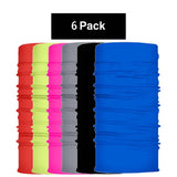 6 Pack Neck Gaiter Tubular Bandana Balaclava Mask